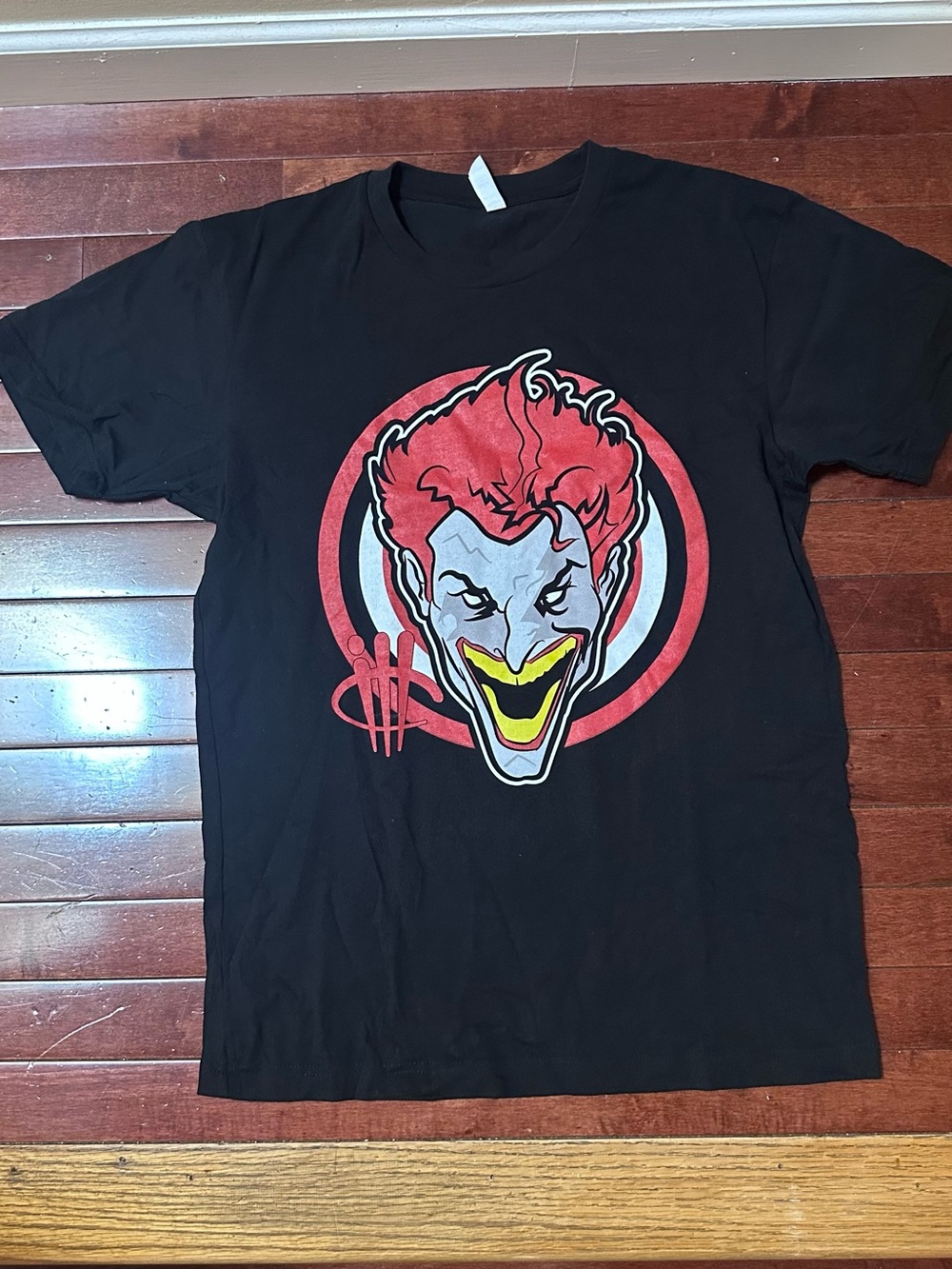 ILL Currency Black Short-Sleeve Graphic Tee with Red Joker Face